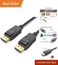 VESA Certified 8K DisplayPort Cable, 10ft Male to Male for Ultimate Viewing