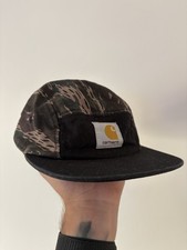 Carhartt WIP Tonare Cap Black Tiger Camo 5 Panel Jet Hat I029548 One Size