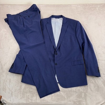 Brooks Brothers Explorer Regent Fit Suit in Blue Stretch Wool Men 50L Designer
