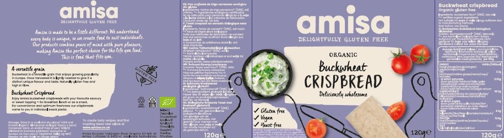 Amisa Buckwheat Crispbread Gluten Free| 120 gm view 2