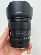 Used Viltrox 27mm f1.2 Sony E Mount Lens with Hood Front Rear Caps
