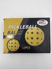 12 Pack Pickleball Balls Set Standard 40 Holes Ball Meet USAPA Standard