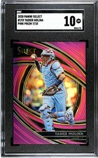 2020 Panini Select #193 YADIER MOLINA Father's Day Pink Prizm /10 SGC 10 | POP 1