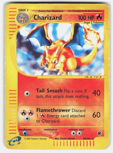 Charizard 39/165 R Expedition Base Set Pokemon Reverse Holo DMG