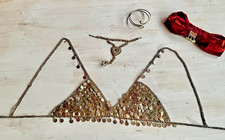 Bauchtanz SCHMUCK: Münz-BH, Ohrringe, Armreif, Haarband, Hand & Finger-Schmuck