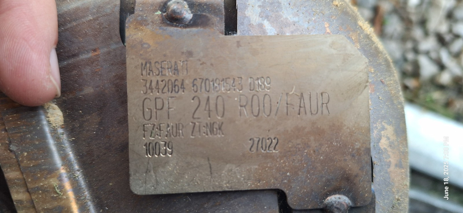 MASERATI PART, HOT-END COMPLETE CCGPF SX, PART NUMBER: 670181548 670181543