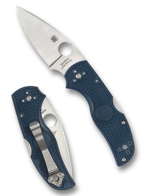 Spyderco Native 5 Folding Knife Plain Edge SPY27 Blade Cobalt Blue FRN C41PCBL5