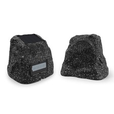 8" Rock Speakers Outdoor Waterproof - 5.3 Bluetooth Wireless Speaker Solar Po...