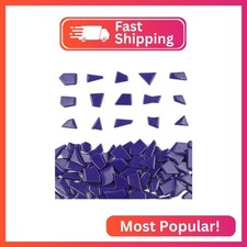 Youway Style Blue Glass Mosaic Tiles for Crafts Bulk,200g Broken Glass Pieces fo