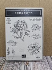 Stampin' UP PRIZED PEONY Stamp Set FLOWER FRIENDSHIP SORRY FOR YOUR LOSS LOVE