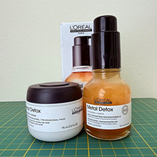 L'Or al Professionnel Serie Expert Metal Detox Mask 75mL  Oil 50mL Set
