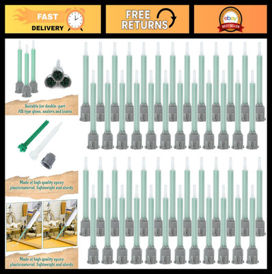 50 Pcs 3.5'' Epoxy Mixing Nozzle Tips for Resin, 1:1 & 1:2 Static Mixer Applicato