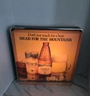 VINTAGE 1978 BUSCH BEER LIGHTED BAR SIGN MOUNTAINS LIGHT MAN CAVE TAVERN DISPLAY