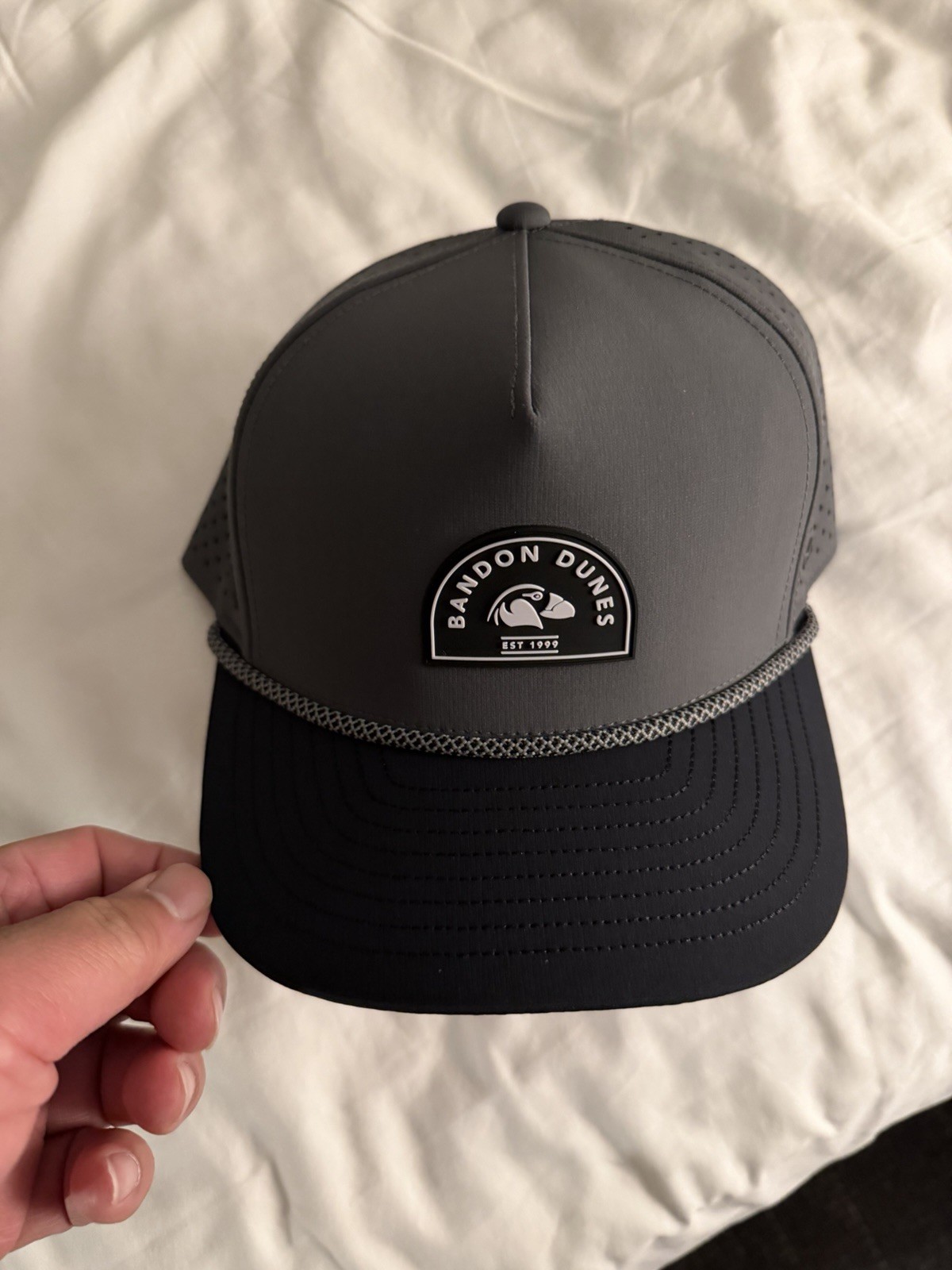 Melin Hydro Odyssey Charcoal Black Hat Classic Fit Bandon Dunes NWT Rare