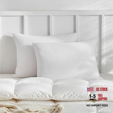 Waffle Weave Pillowcases Standard 20" x 26" (Pack of 2) White-waffle Weave