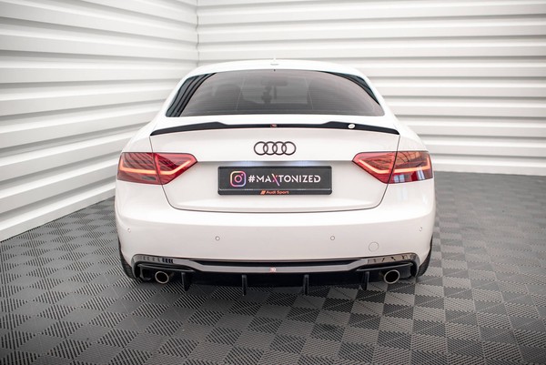 Maxton Design Heckansatz Diffusor Passend FüR Audi A5 Coupe 8T FL (Einzelauspuff-image