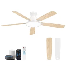 Ceiling Fans With Lights,52 Inch Smart Ceiling Fan, 52 inch-Smart White and Ask