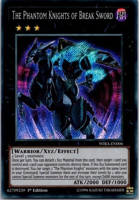 TCG YU GI OH Karte The Phantom Knights of Break Sword WIRA-EN006 Secret Rare