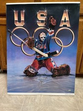 Jim Craig AUTO, USA OLYMPIC Poster 