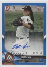 2018 Bowman Prospect Auto Blue 122/150 Matt Givin #PA-MG Auto 2f9