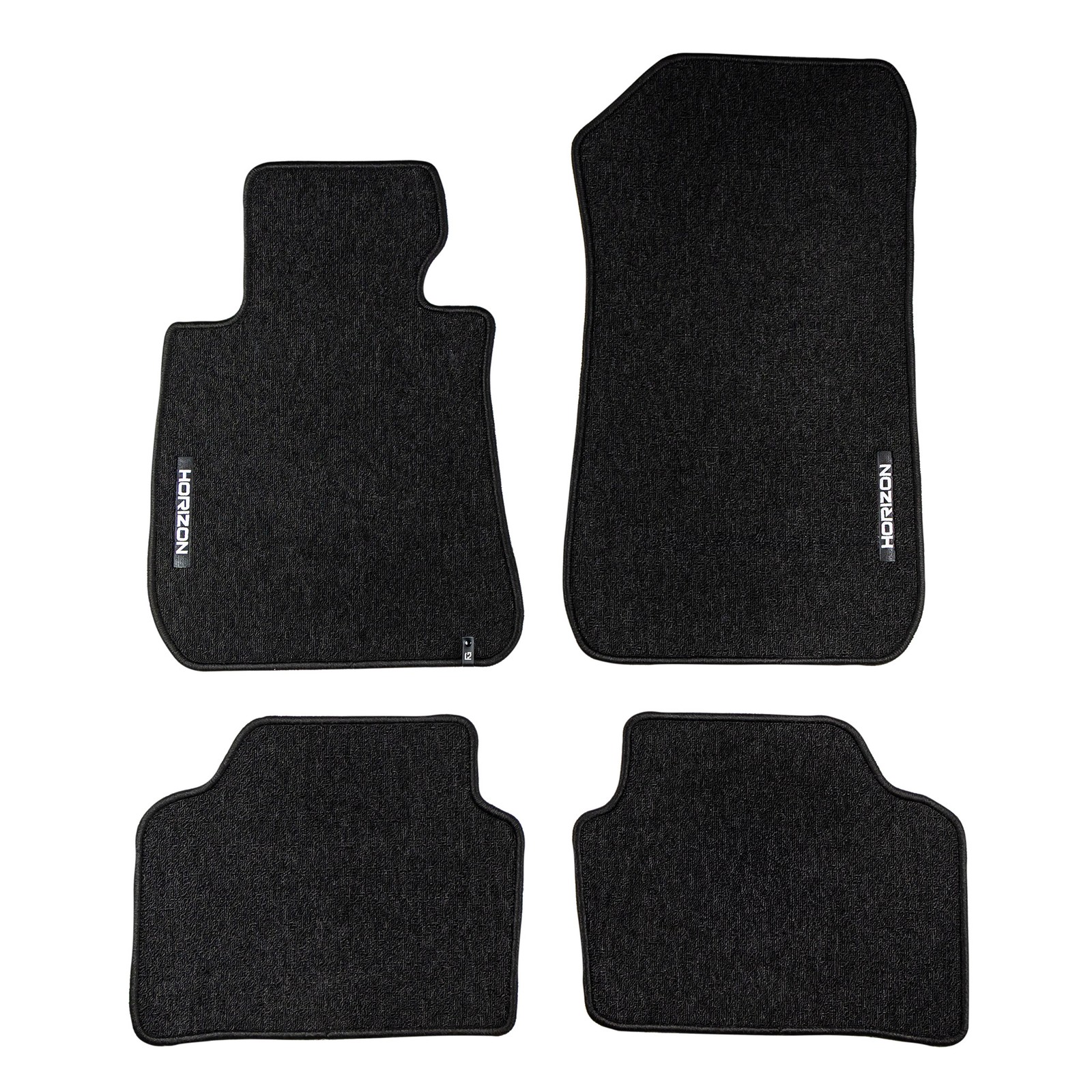 Tapis de sol BMW Série 3 E92 en velours premium noir haute densité