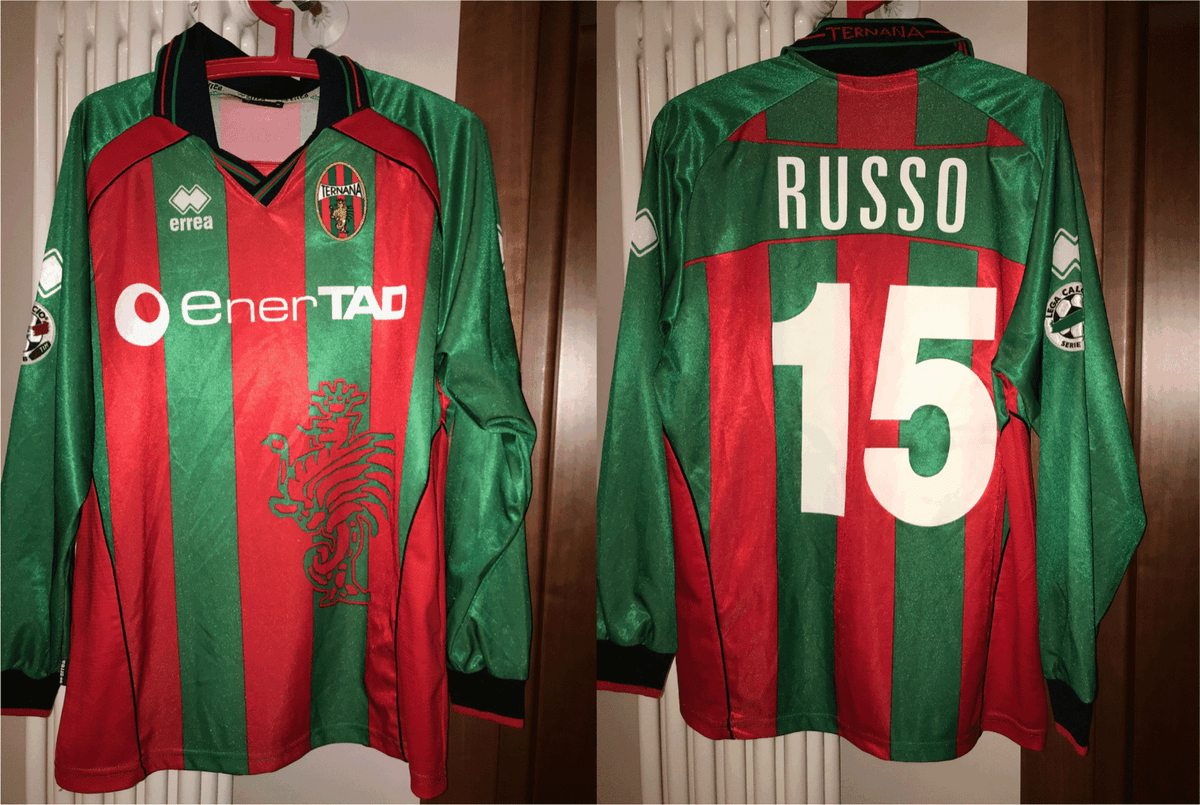 maglia ternana russo errea nr 15 ener tad