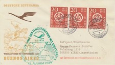 BUNDESREPUBLIK 1956 Flugdienst Eröffnung n Südamerika DÜSSELDORF - BUENOS AIRES