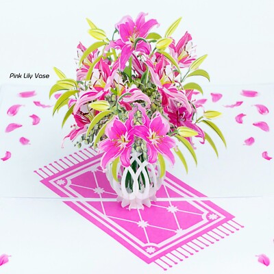 Lily Flowers Pop Up Cards