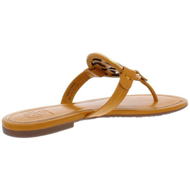 Tory Burch Womens Metal Miller Gold Thong Sandals 8.5 Medium (B,M) BHFO 1749 for sale online