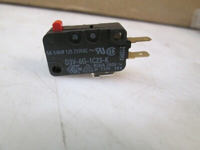 Omron Switches MINIATURE BASIC SWITCH D3V-6G-1C23-K 6A 1/4HP 120/250VAC NEW