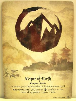 Legend of the Five Rings LCG - 1x #215 Keeper of Earth / Seeker of Earth - Base 