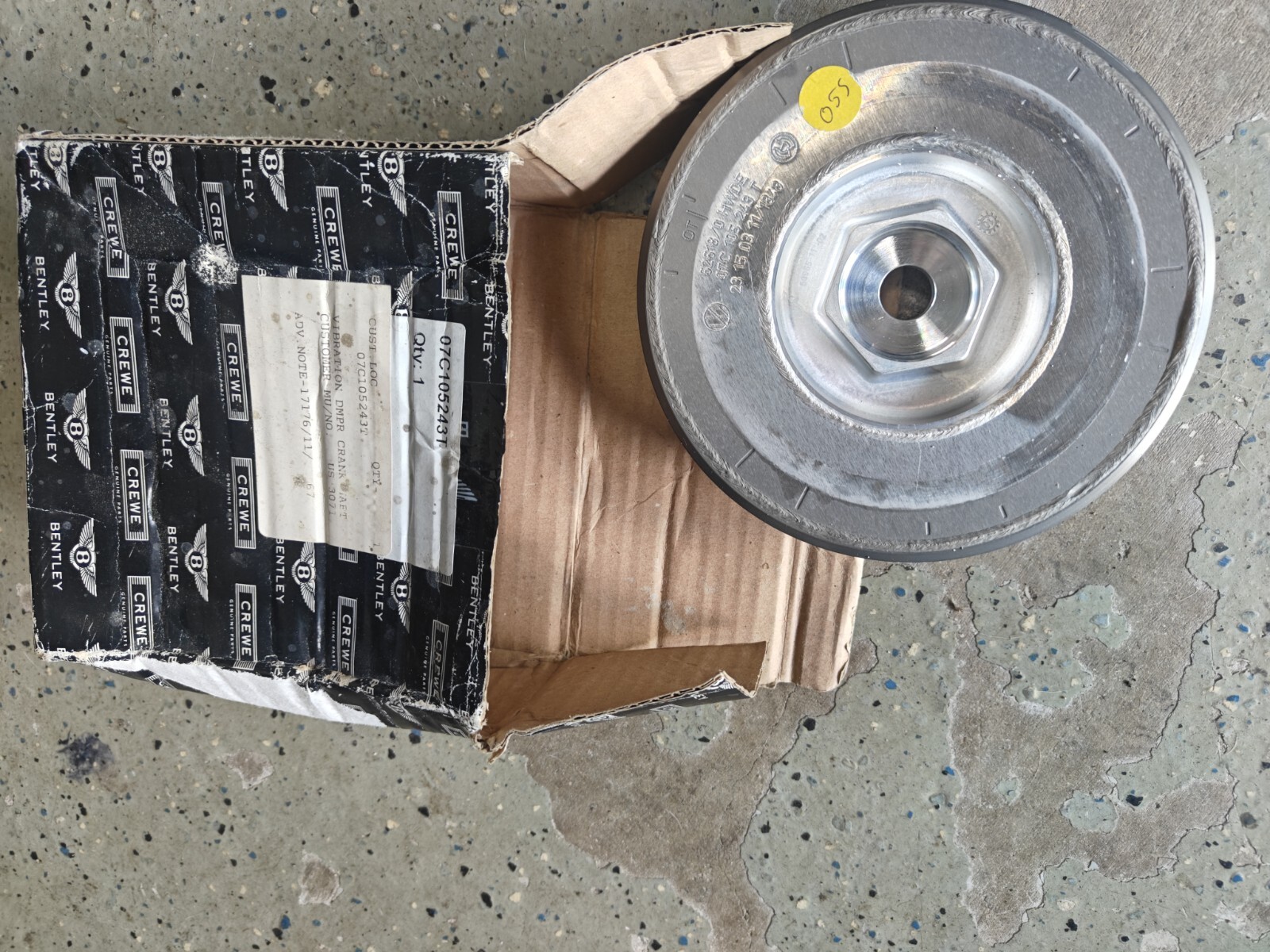 Bentley Continental GTC 6.0L W12 Crank  Harmonic Vibration Damper 07C105243T.