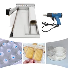 Shrink Film Wrap Machine 24" Wrap Sealer w/Heat Gun 380mm Plastic Film for PP PE