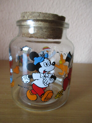 Disney Bonbonglas Vorratsglas mit Korken Goofy, Dagobert, Mickey Mouse, Donald