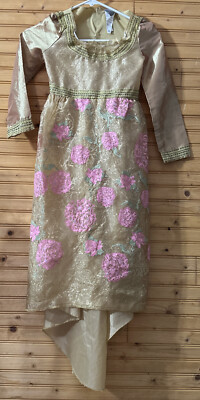 DISNEY MALEFICENT PRINCESS AURORA Sleeping Beauty GOLD DRESS Kids size 7-8  | eBay