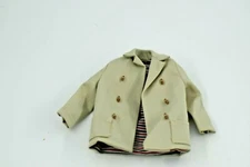 VINTAGE BARBIE KHAKI OPEN ROAD OVERCOAT #985 MATTEL EXC. COND.