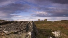 Landscape nature architecture clouds scotland castle Custom Gaming Mat Desk