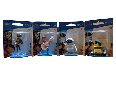 Disney Pixar Micro Collection by Mattel Mini Figures CoCo Eve and Wall-E