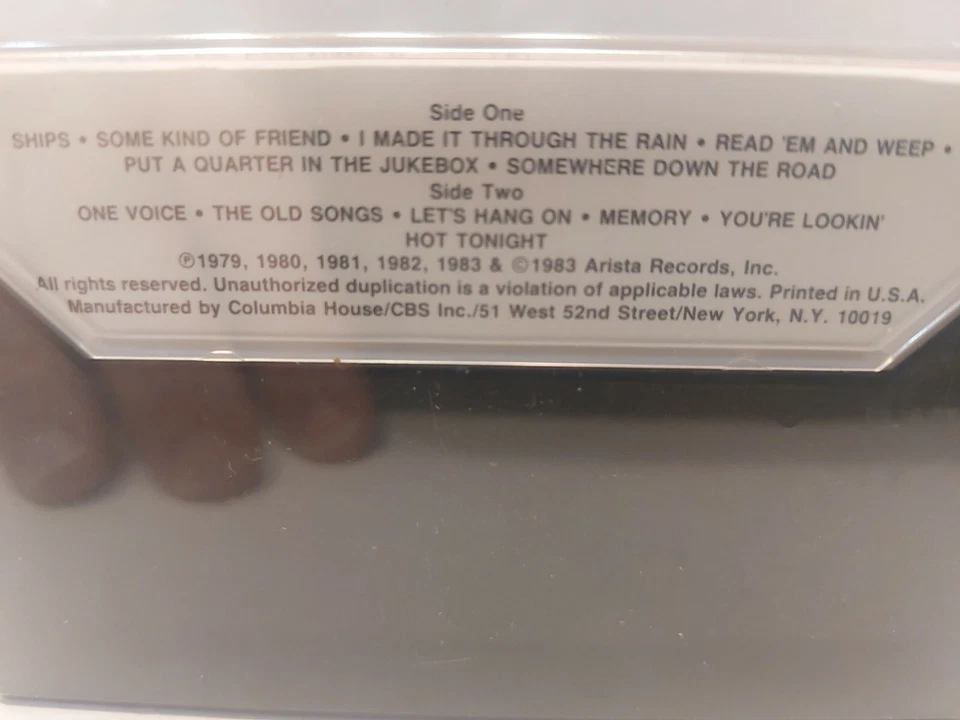  Barry Manilo Cassette Tape Greatest Hits.  Vol. 2 - Image 3 of 3