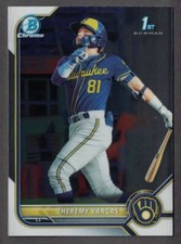 2022 Bowman Chrome Prospects #BCP-144  Jheremy Vargas - Milwaukee Brewers