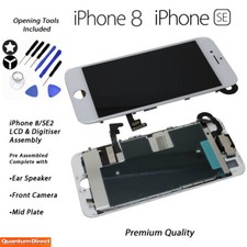iPhone 8/SE2/SE3 Retina LCD  Digitiser Touch Screen Full Assembly w/Parts WHITE