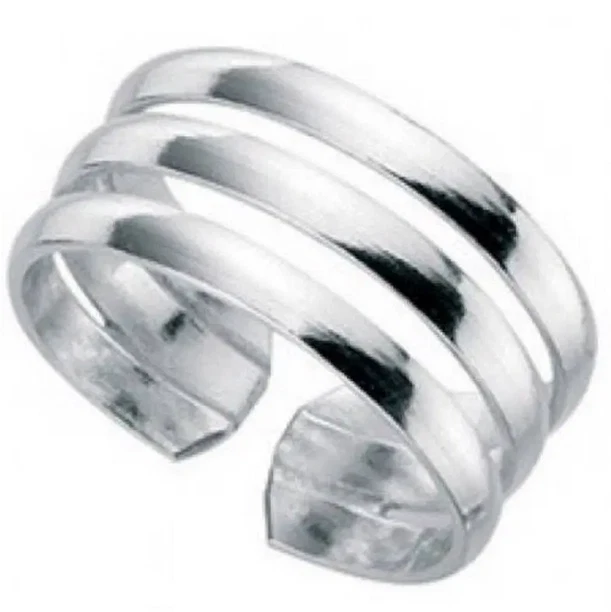 Sterling silver triple band best sale ring