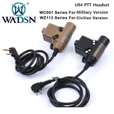 WADSN U94 Military Push PTT For COMTAC/MSA/EARMOR/TCA Military Original Headsets
