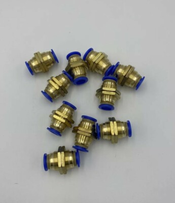 Bulkhead Union Push-to-Connect fitting 12mm Pneumatic 10pk New