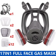6800 Gas Mask Full PPE Chemical Spray Paint Respirator Air Filter Safe Breathing