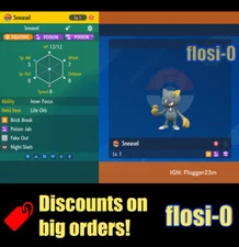 6IV Shiny Sneasel Hisui Pokemon Scarlet and Violet