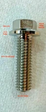 M8 x 1.25 Titanium  Hex Flange Bolt Fastener 25mm
