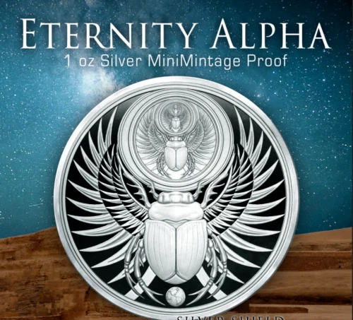 2022 1OZ Eternity Alpha Proof - Silver Shield .999 "In-Hand" Collector Round AG
