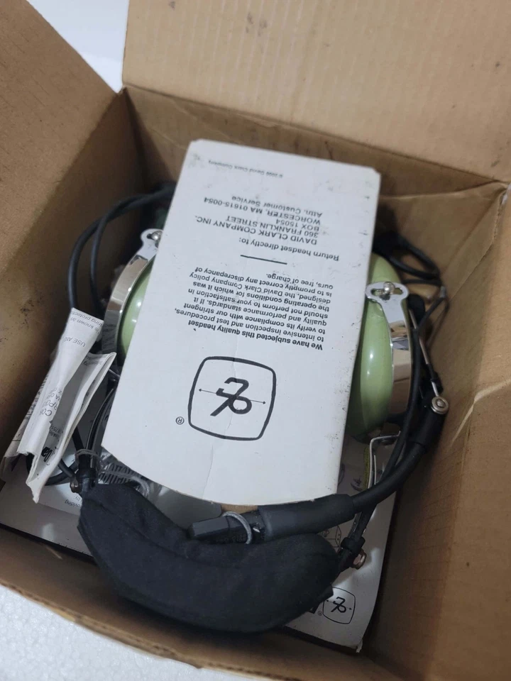 DAVID CLARK H10-60 HELICOPTER HEADSET AVIATION HEADPHONES PN.40128G-01 FAST SHIP - Image 2 of 4