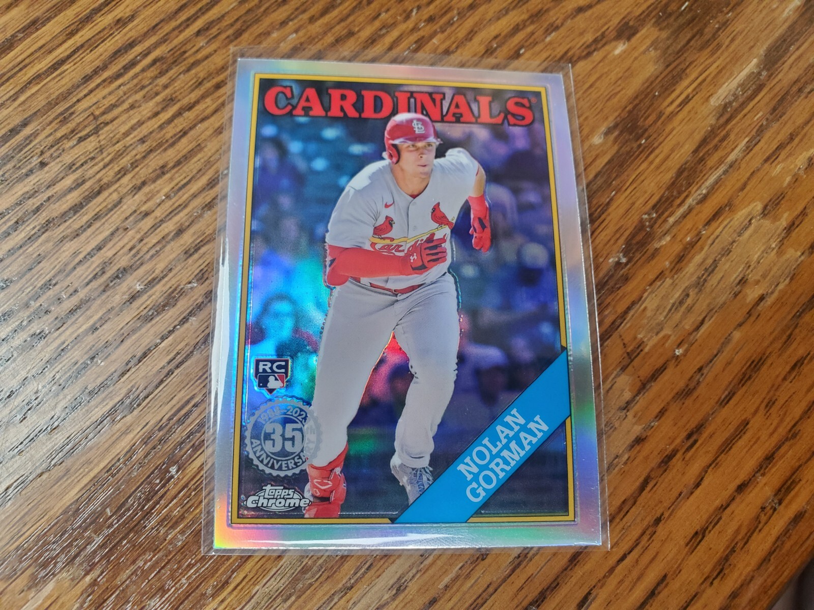 2023 Topps Chrome Nolan Gorman Rookie 1988 Topps Insert 88BC-18 Cardinals
